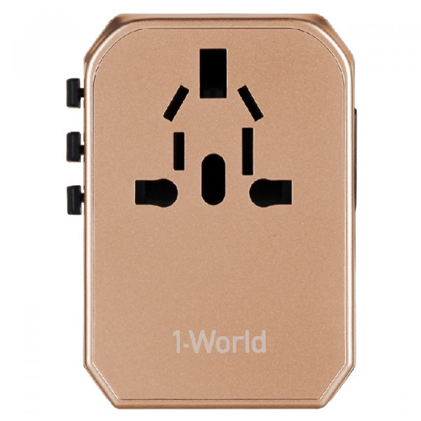 Elit Store Momax World Travel Ac Adaptor Port Type C Port Usb A Gold